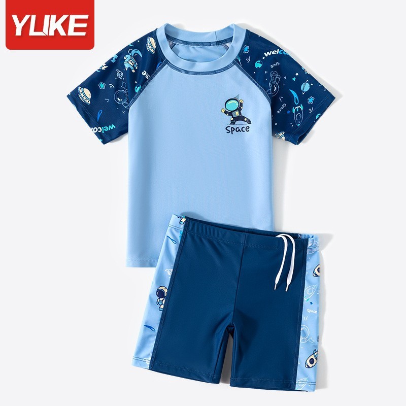 Bộ Đồ bơi bé trai Size đại từ 11 - 45 Kg áo bơi tay ngắn quần ngắn thoáng mát chống nắng cá Mirilik