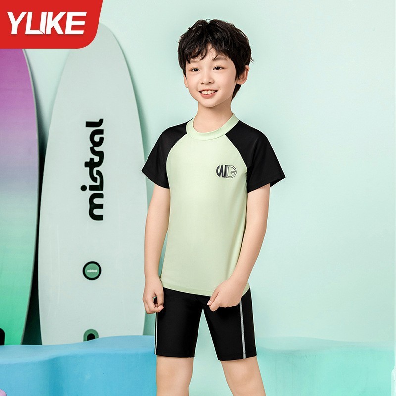 Bộ Đồ bơi bé trai Size đại từ 11 - 45 Kg áo bơi tay ngắn quần ngắn thoáng mát chống nắng cá Mirilik