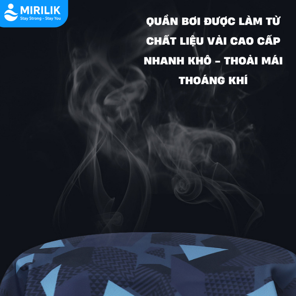 Quần bơi nam từ 40kg - 110kg dáng đùi thoáng khí chống lộ hiệu YouYou họa tiết lập thể Mirilik