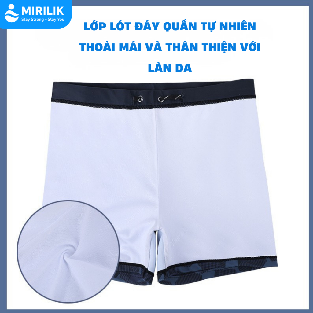 Quần bơi nam từ 40kg - 110kg dáng đùi thoáng khí chống lộ hiệu YouYou họa tiết lập thể Mirilik