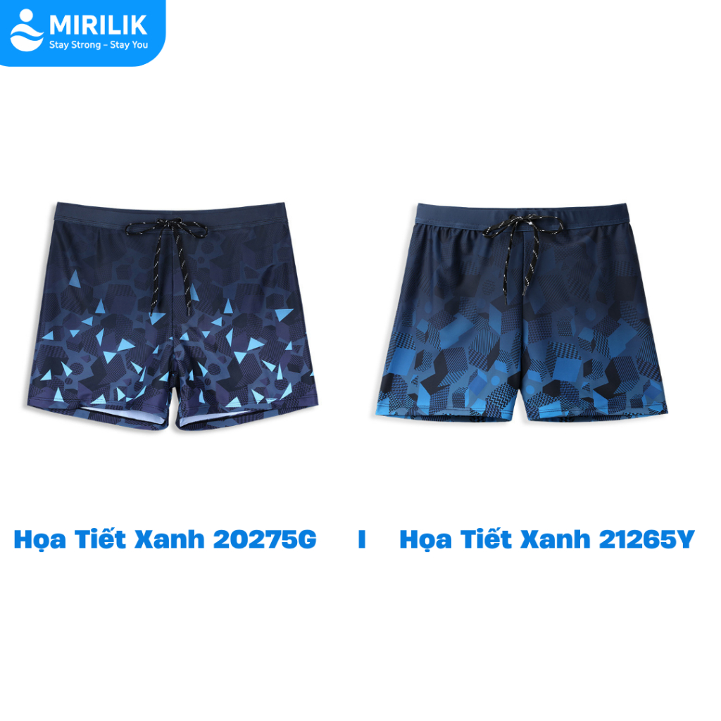 Quần bơi nam từ 40kg - 110kg dáng đùi thoáng khí chống lộ hiệu YouYou họa tiết lập thể Mirilik