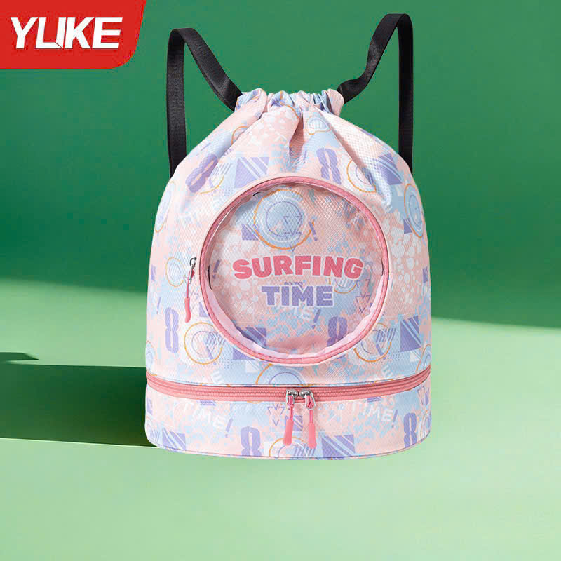 Balo đựng đồ bơi cho bé có 2 ngăn khô ướt Túi đi bơi đi biển có ngăn đựng giầy riêng, balo đi bơi
