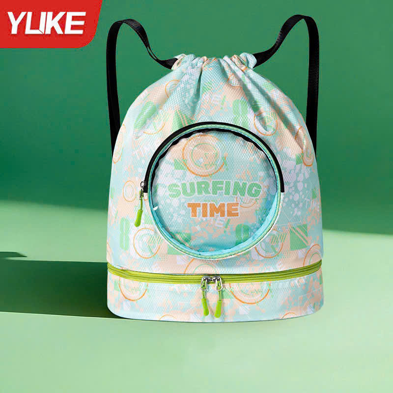Balo đựng đồ bơi cho bé có 2 ngăn khô ướt Túi đi bơi đi biển có ngăn đựng giầy riêng, balo đi bơi