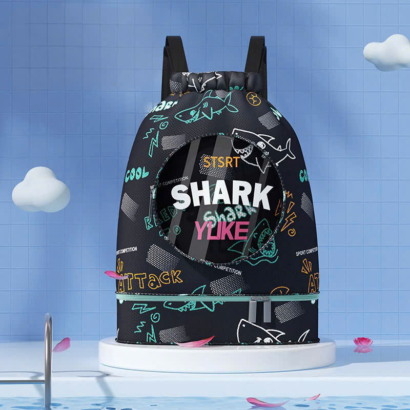 Balo đựng đồ bơi cho bé có 2 ngăn khô ướt Túi đi bơi đi biển có ngăn đựng giầy riêng, balo đi bơi