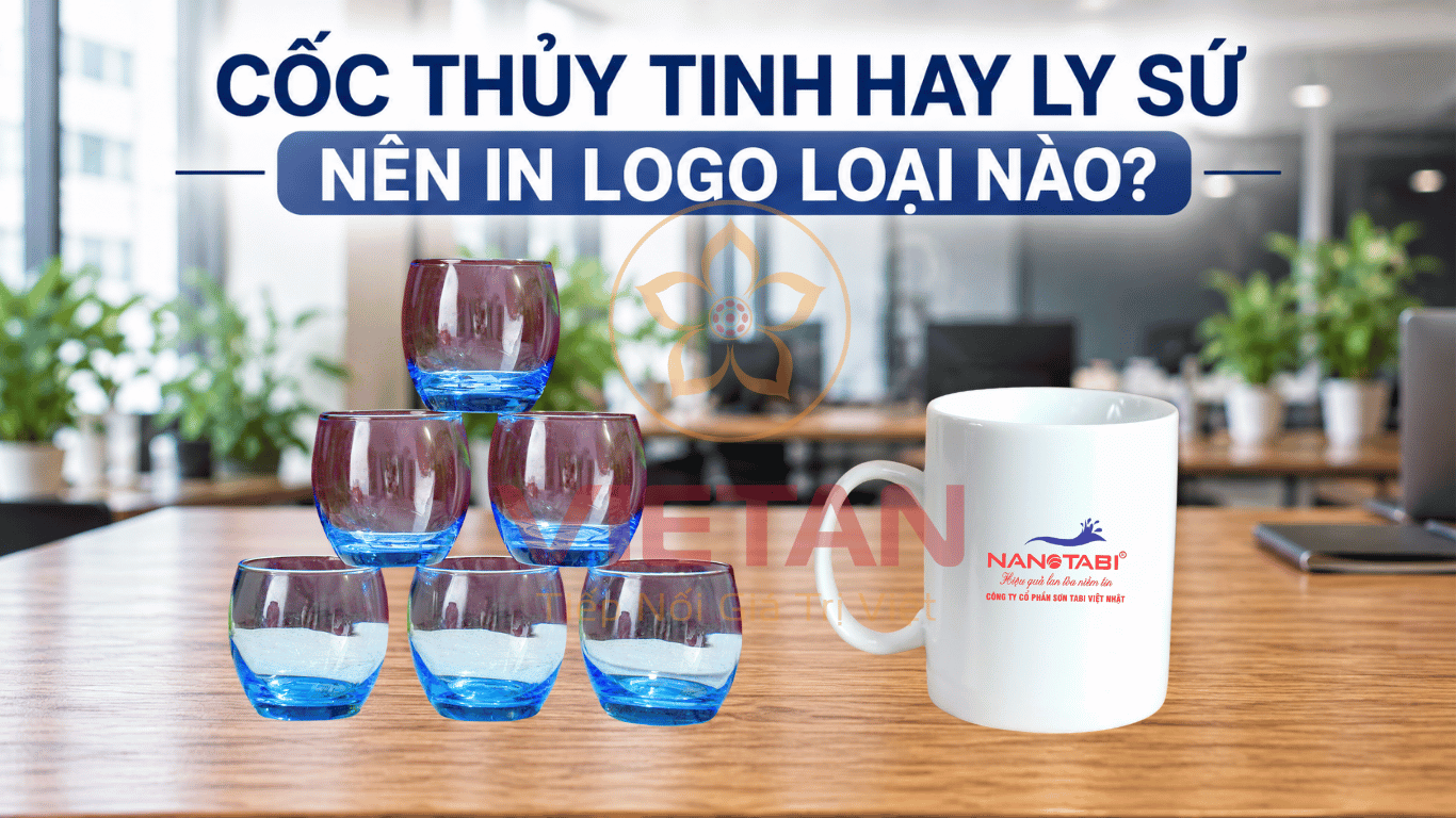 Cốc Thủy Tinh Hay Ly Sứ Nên In Logo Loại Nào?