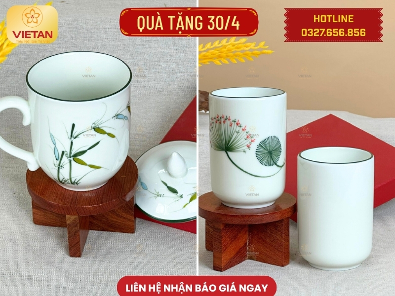 tặng ly sứ cho người có công 30/4