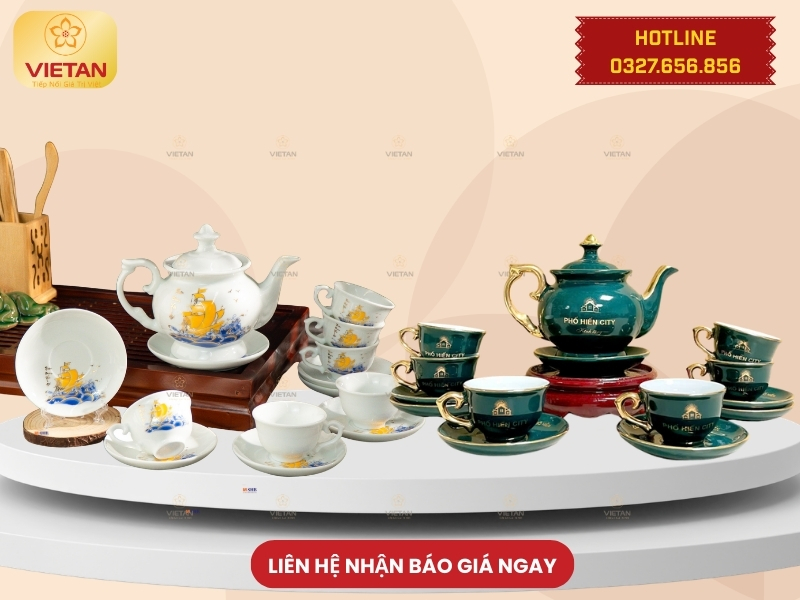 bộ ấm chén bát tràng