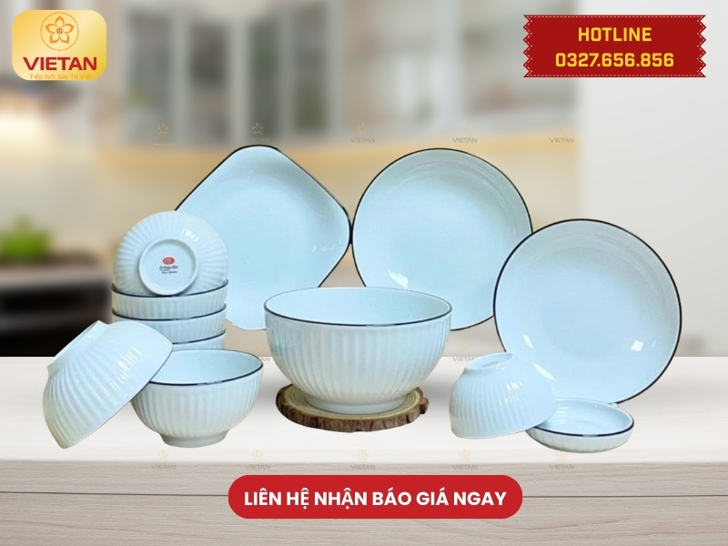 bộ bát đĩa tặng người có công với cách mạng dịp 30/4