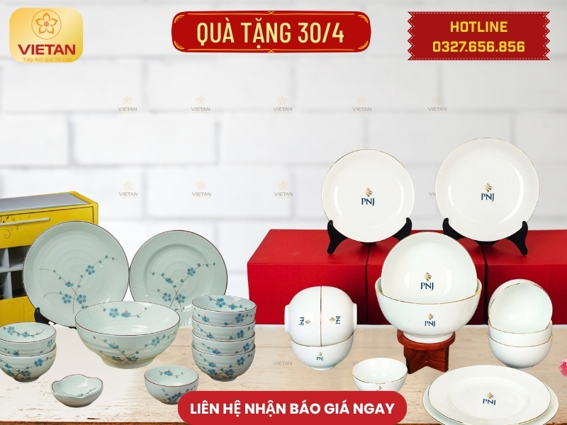 quà tặng 30/4 cho người có công bộ bát đĩa
