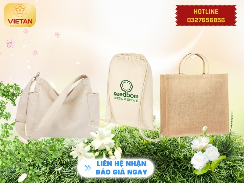 Túi vải Canvas in logo - Quà 8/3 cho nhân viên nữ trẻ trung