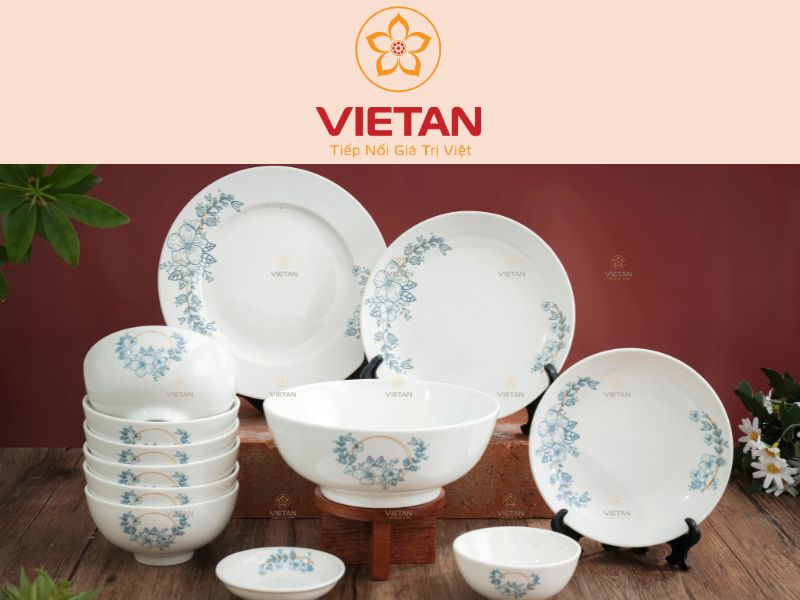 bộ bát đĩa cao cấp quà tặng kỷ niệm thành lập công ty