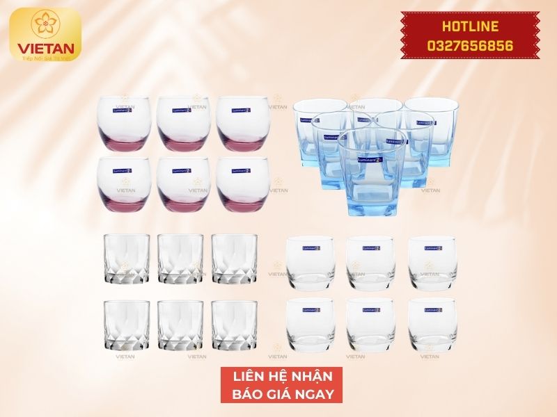 bộ cốc thủy tinh quà tặng sự kiện giá rẻ