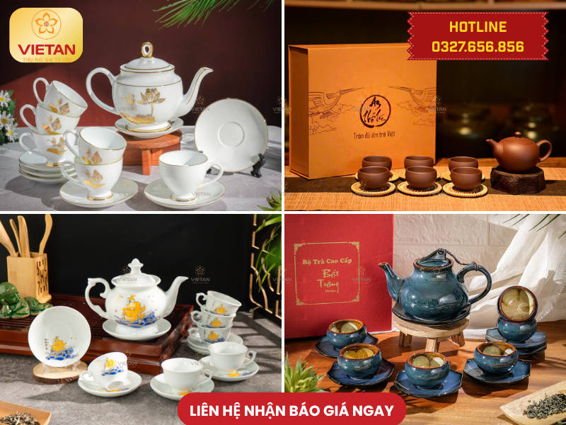 Bộ ấm trà gốm sứ Gợi ý Top 15+ quà tặng Trung thu cho nhân viên thiết thực, ý nghĩa