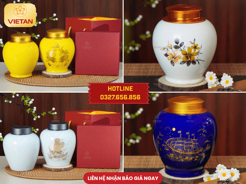 Hũ đựng trà Quà tặng Quốc khánh 2/9 cho khách hàng, đối tác