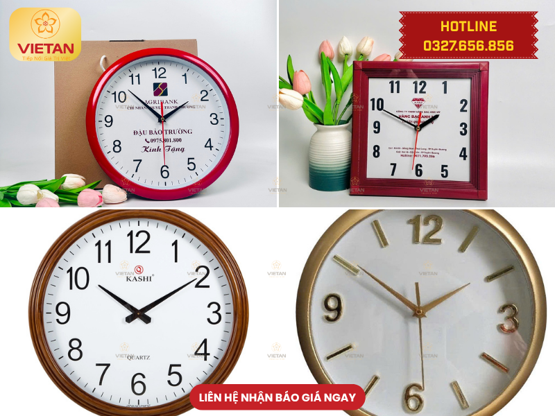 Đồng hồ treo tường Quà tặng Quốc khánh 2/9 cho khách hàng, đối tác