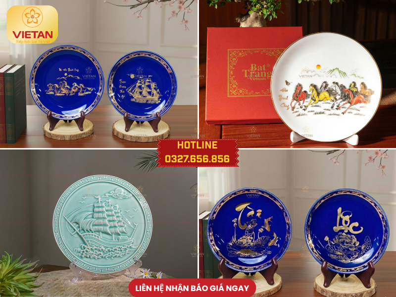 Đĩa cảnh Quà tặng Quốc khánh 2/9 cho khách hàng, đối tác