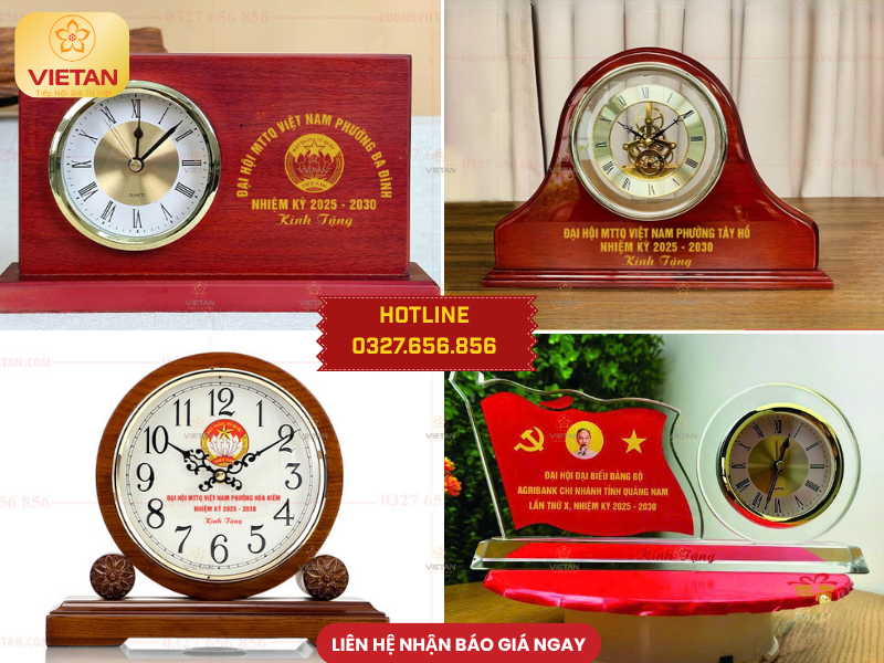 Đồng hồ in logo Quà tặng Quốc khánh 2/9 cho khách hàng, đối tác