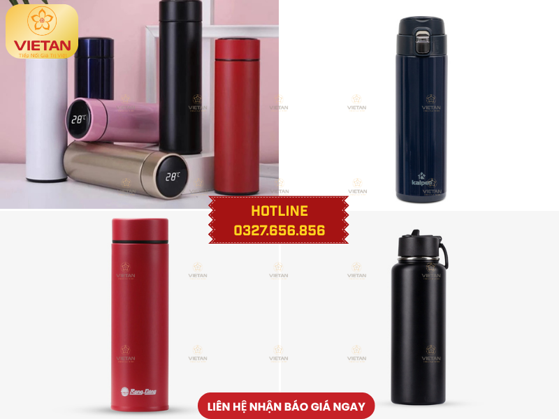 Bình giữ nhiệt in logo Quà tặng Quốc khánh 2/9 cho công nhân viên