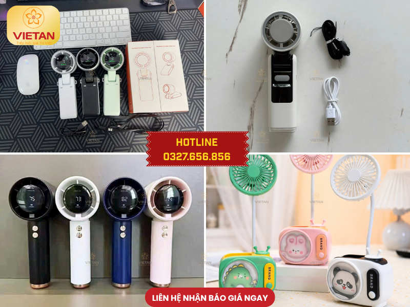 Quạt nhưa in logo cầm tay Quà tặng Quốc khánh 2/9 cho công nhân viên