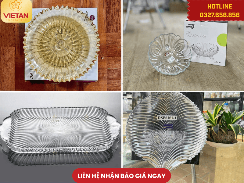 Đĩa thủy tinh tặng ngày 1/5 cho công nhân viên nhà máy xí nghiệp