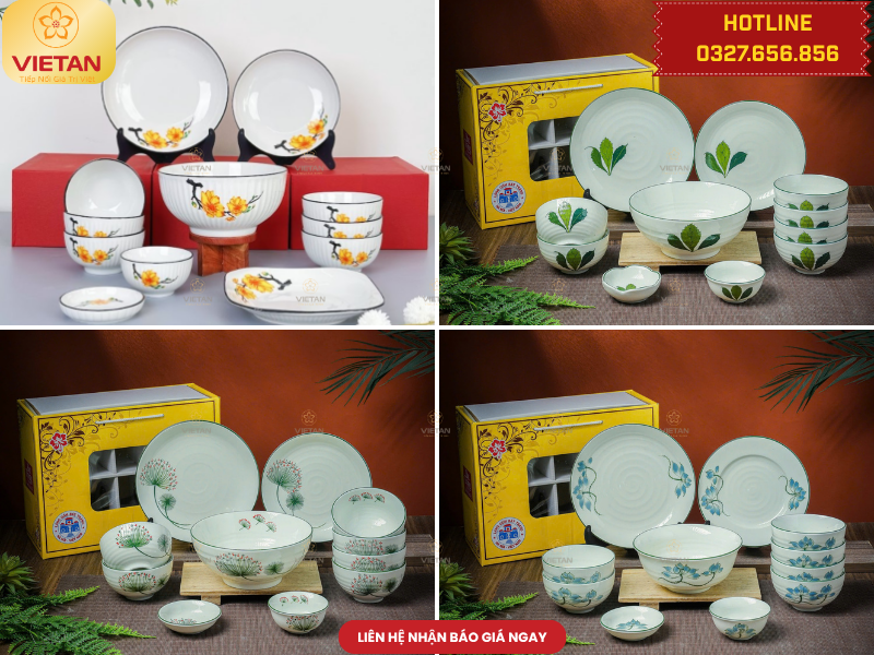 Bộ bát đĩa tặng ngày 1/5 cho công nhân viên nhà máy xí nghiệp