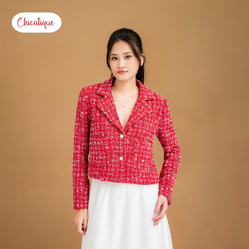 Áo khoác Tweed Chicatique Vivian Jacket dáng ngắn thời thượng form chuẩn tôn dáng phối lót lụa