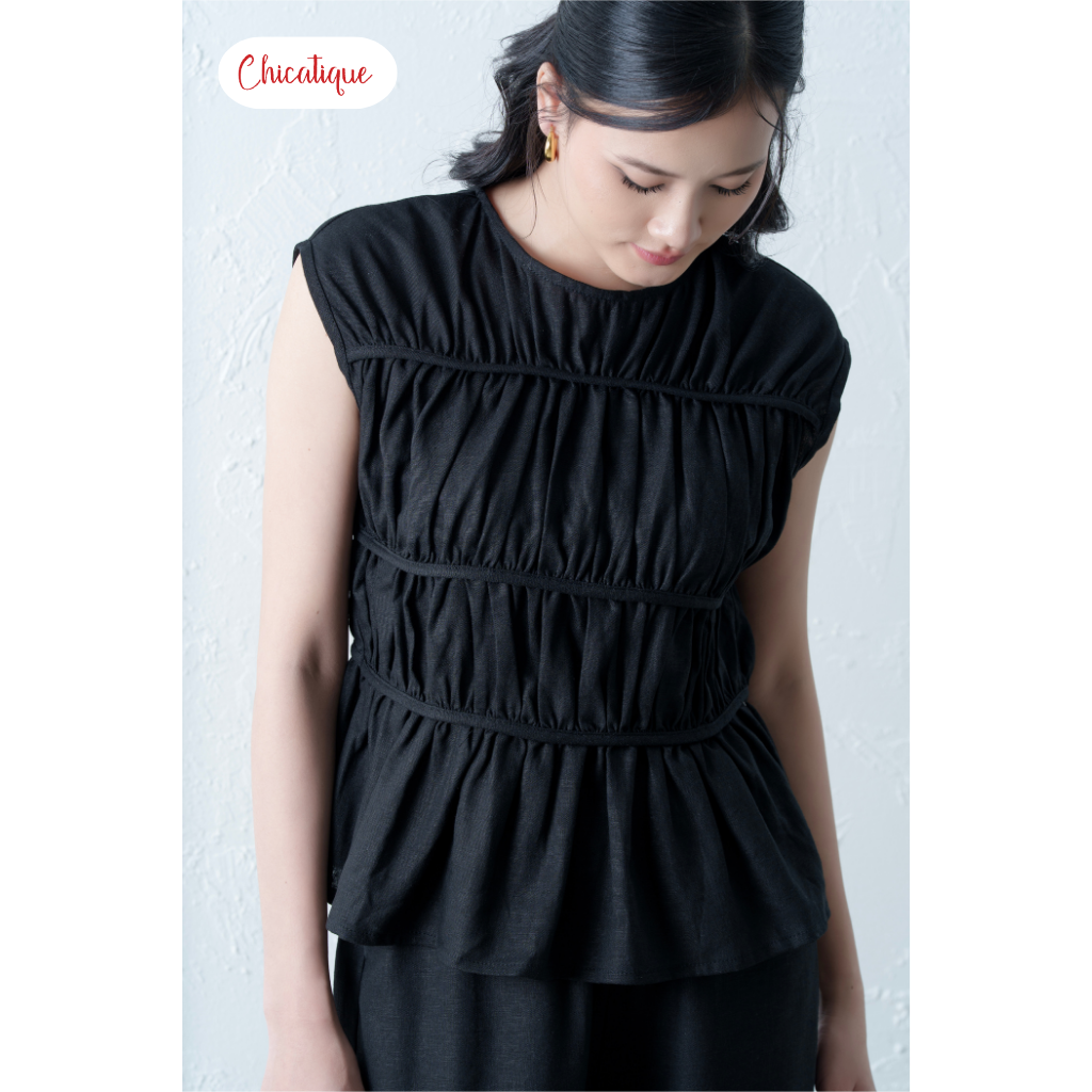 Set áo kiểu nữ quần suông Chicatique Hemi chất Linen Baboo không nhăn form nhẹ basic