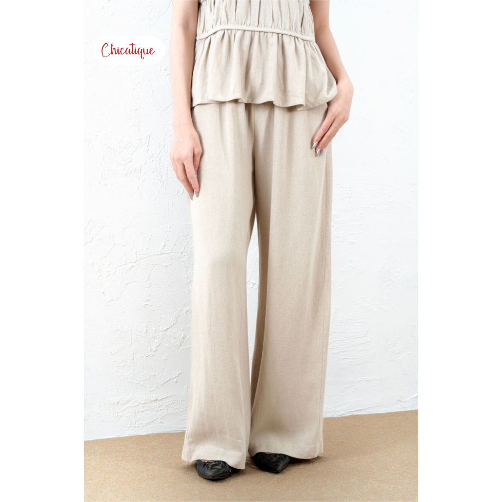 Set áo kiểu nữ quần suông Chicatique Hemi chất Linen Baboo không nhăn form nhẹ basic