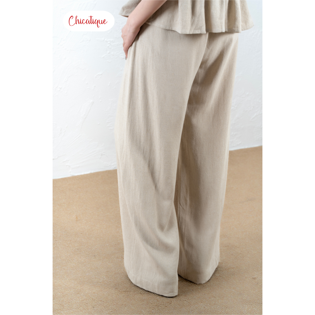 Set áo kiểu nữ quần suông Chicatique Hemi chất Linen Baboo không nhăn form nhẹ basic