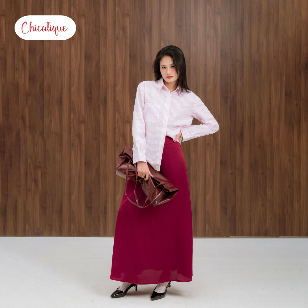 Chân váy lụa Chicatique Emily dáng chữ A hai lớp mềm mịn