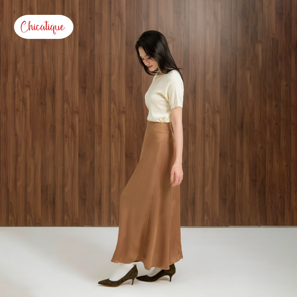 Áo Taylor Knit Top Chicatique Cotton dệt mềm mại basic form ôm nhẹ