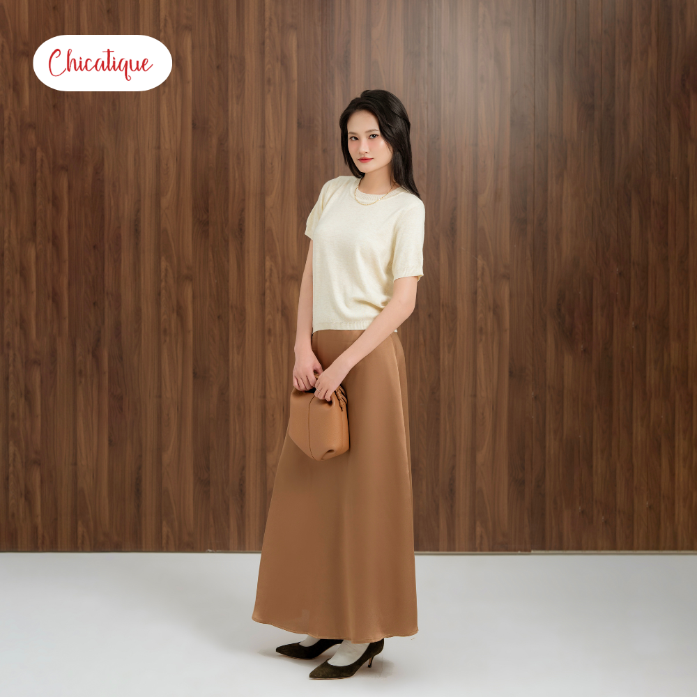 Áo Taylor Knit Top Chicatique Cotton dệt mềm mại basic form ôm nhẹ