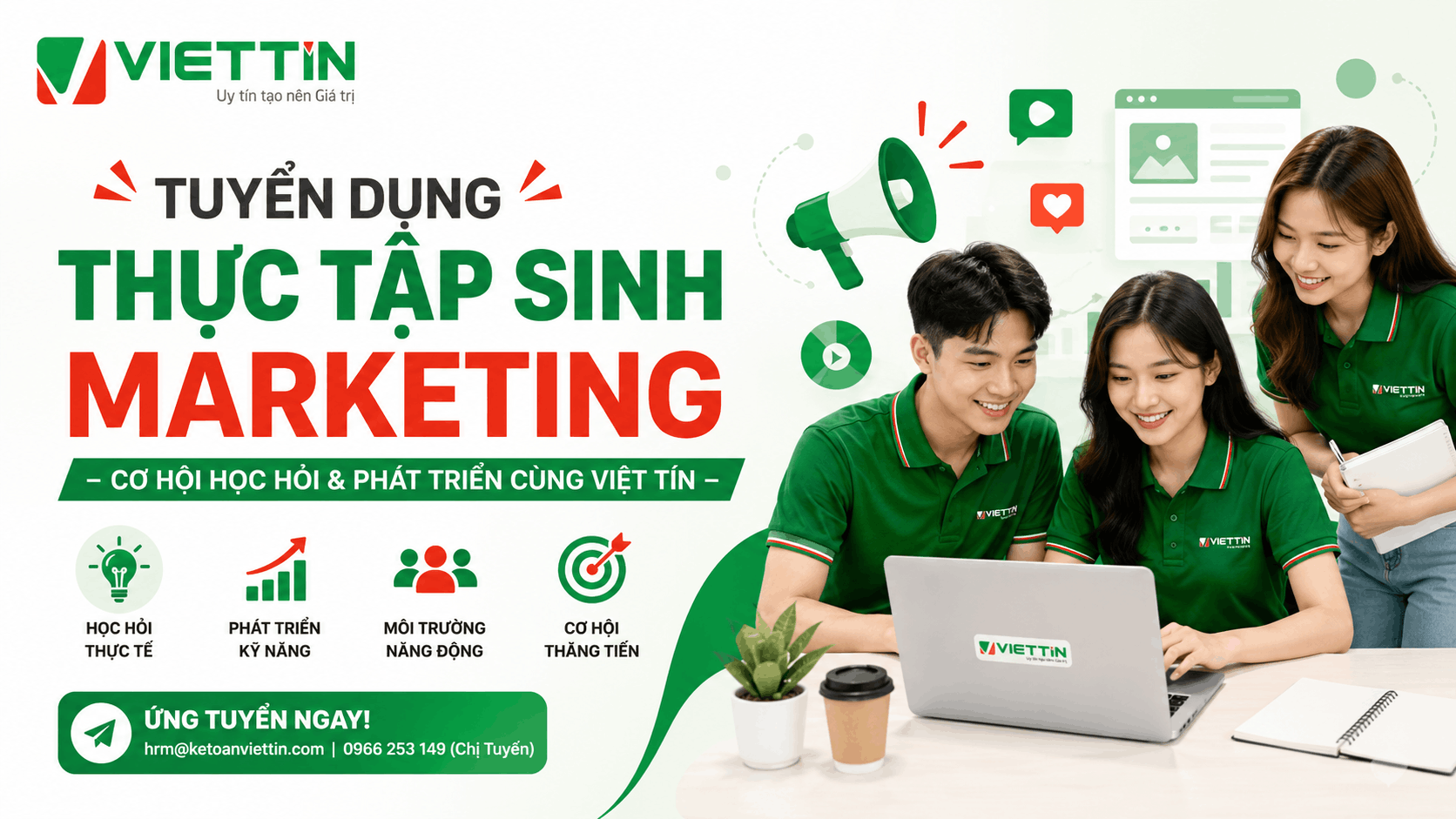 Tuyển dụng thực tập sinh Marketing