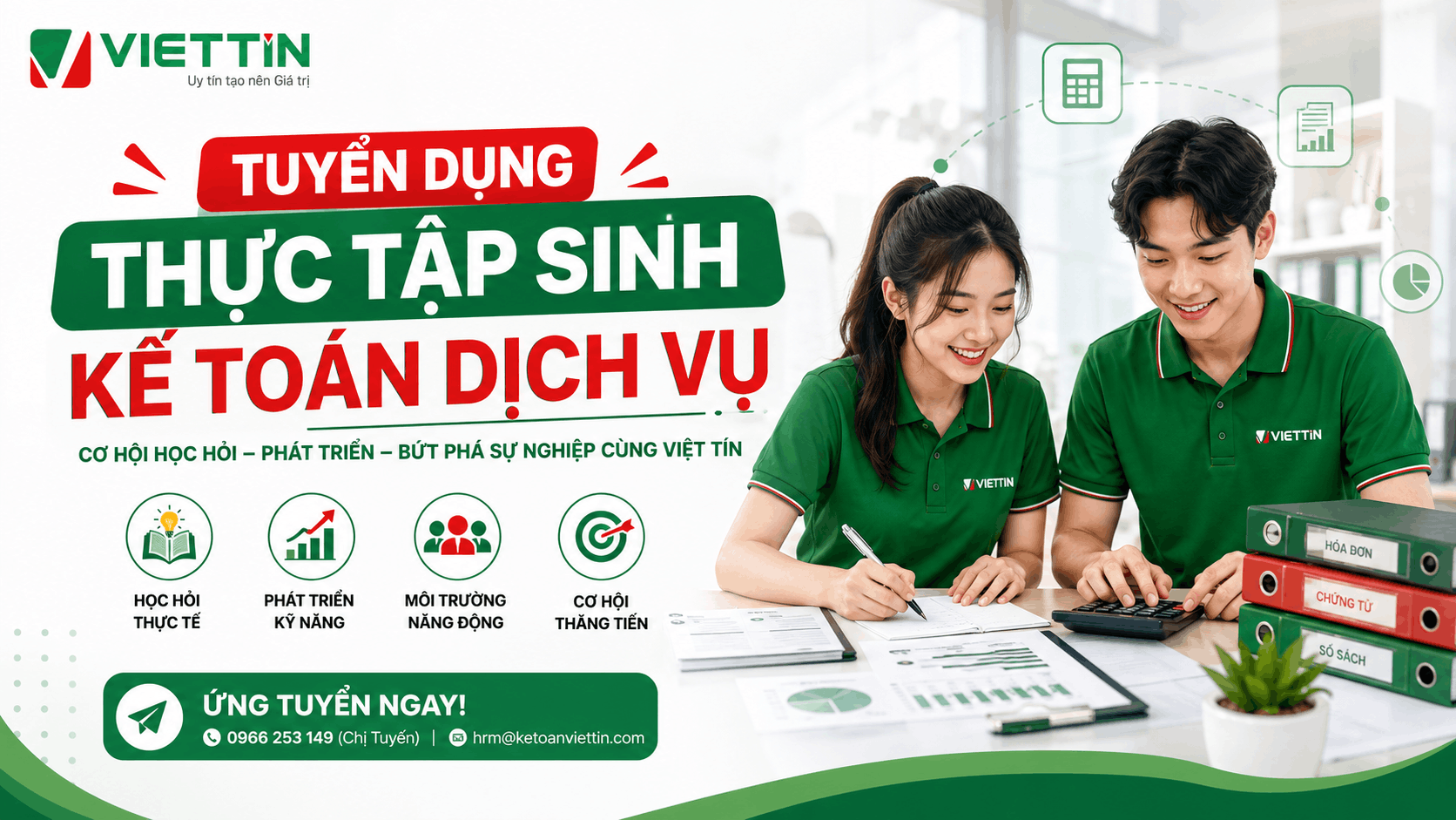 Tuyển dụng thực tập sinh kế toán dịch vụ