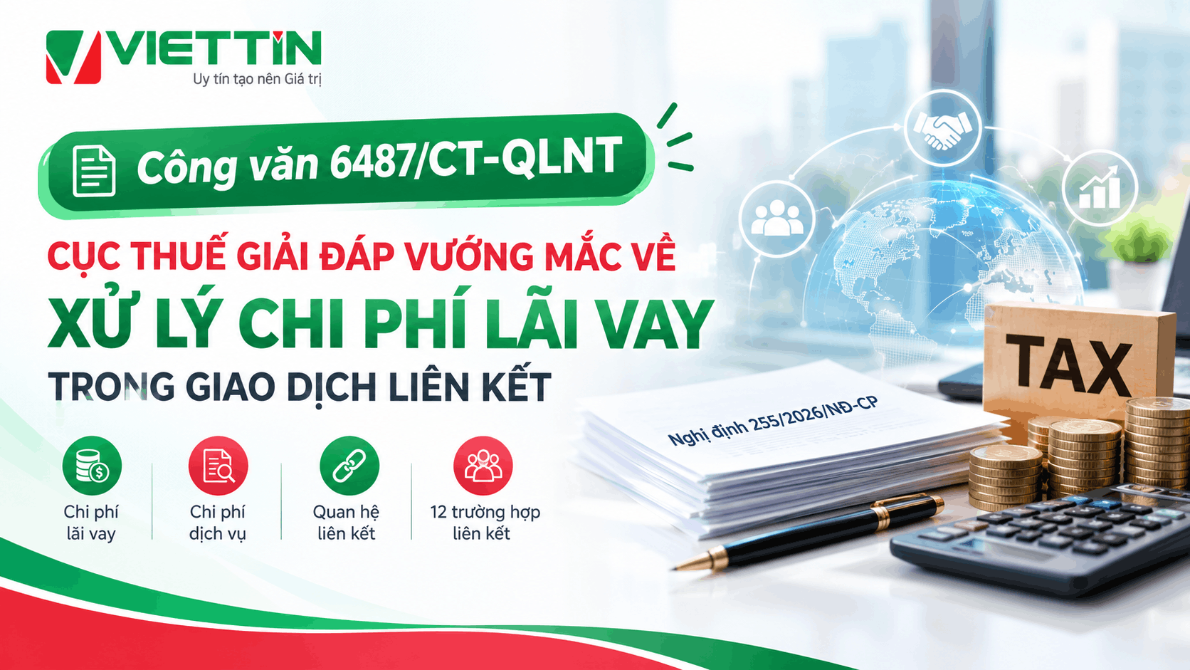 Công văn 6487/CT-QLNT cục Thuế giải đáp vướng mắc về xử lý chi phí lãi vay trong giao dịch liên kết