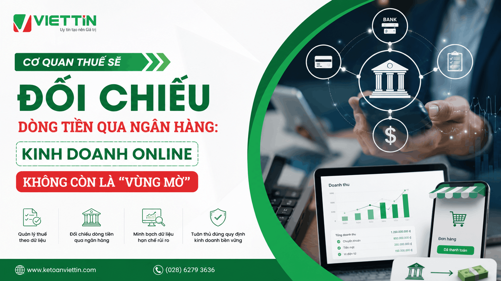 Cơ quan thuế sẽ đối chiếu dòng tiền qua ngân hàng: Kinh doanh online không còn là 