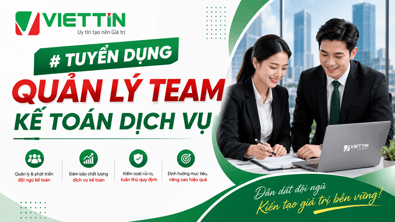 Tuyển dụng Quản lý team Kế toán dịch vụ