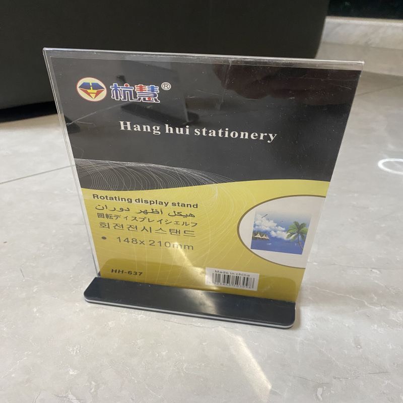 Khung thực đơn trắng đế đen A5 -637 (1T*6H*20C)