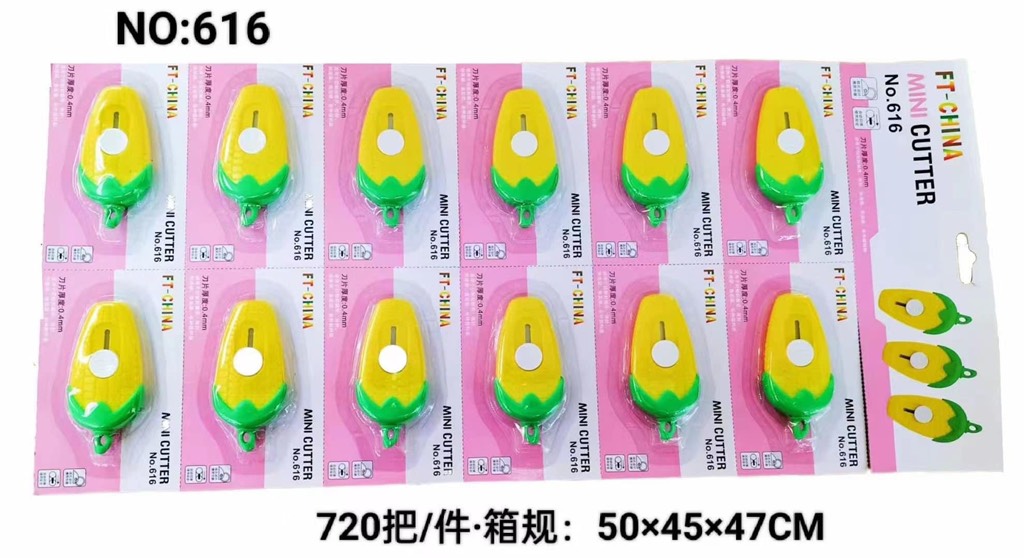 Dao rọc giấy mini hình trái bắp - 616 (1T*2L*60V*12C)