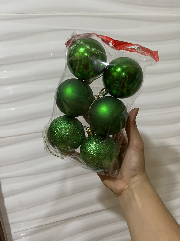 Châu bịch 10cm màu xanh lá (1T*400B*6C) - bịch 6 trái