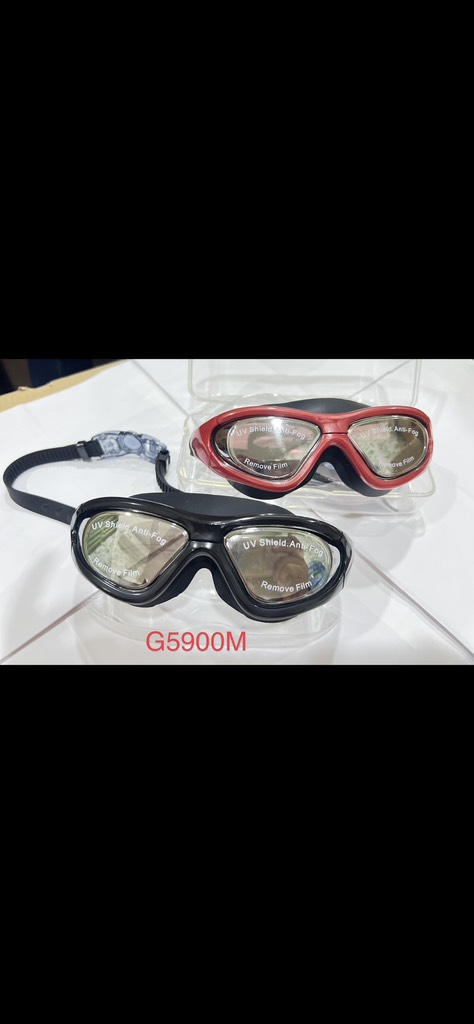 Kính bơi G5900M chống sương mù, dây đeo và miếng đệm 100% silicon, kính tráng gương (1T*12H*6C) TNECHO