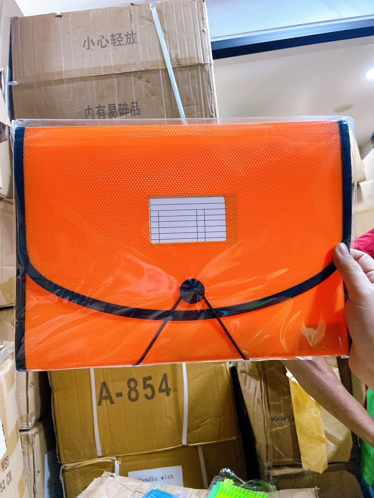 Bìa 12 ngăn nhãn card (1T*4H*15) màu Cam