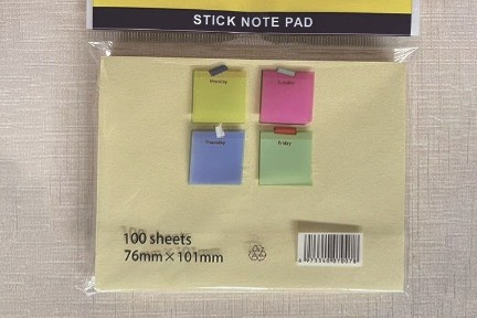 Giấy note 3*4 màu vàng - xấp 100 tờ