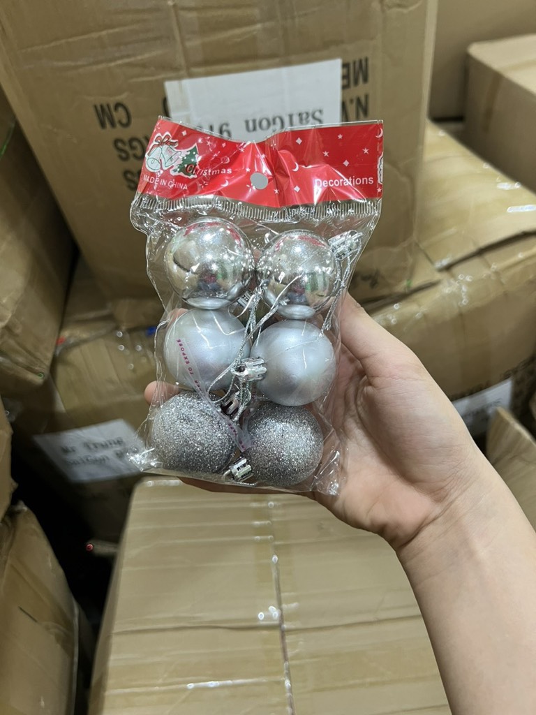 Châu bịch 4cm màu trắng (1T*400B*6C) - bịch 6 trái