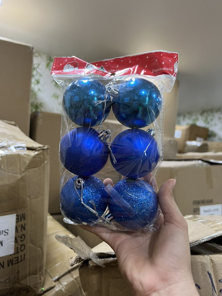 Châu bịch 6cm màu xanh dương (1T*400B*6C) - bịch 6 trái