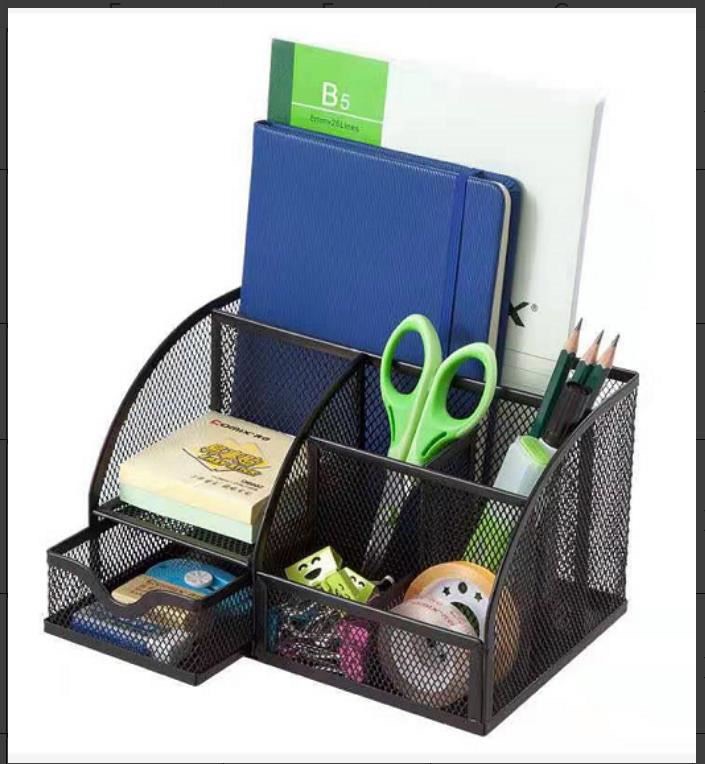 Kệ cắm bút nhiều ngăn dạng vuông 8089 màu đen (1T*24C)