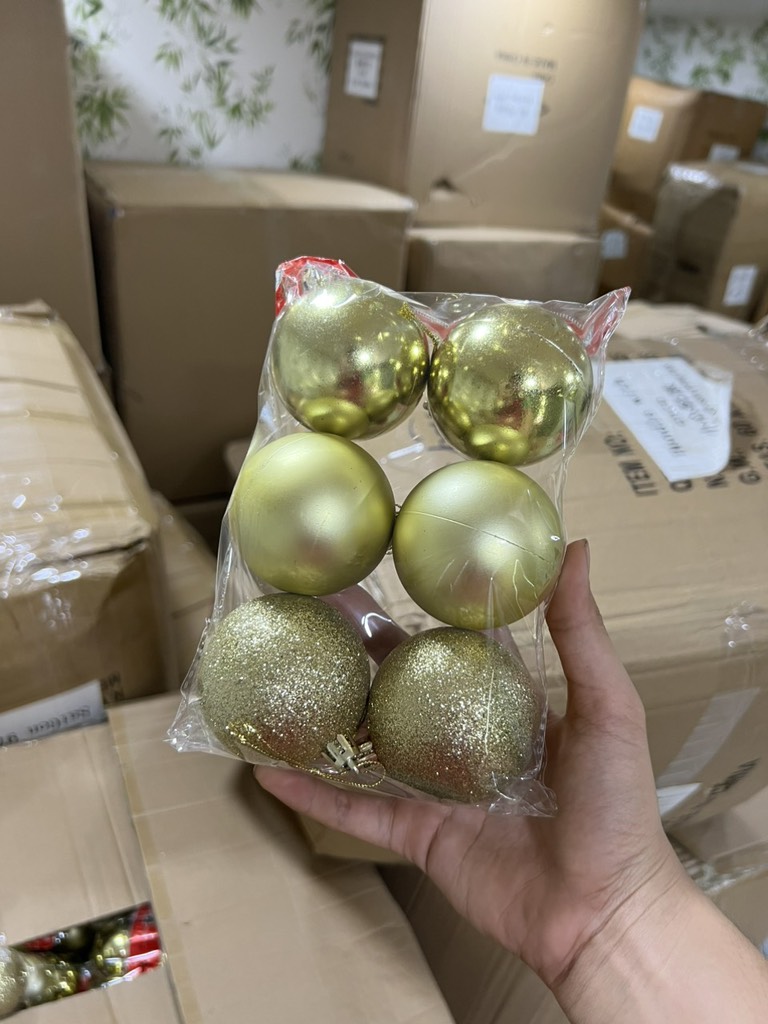 Châu bịch 6cm màu vàng (1T*120B*6C) - bịch 6 trái