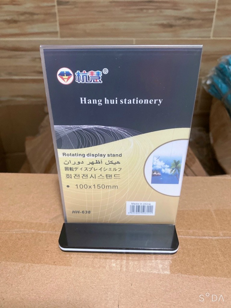 Khung thực đơn trắng đế đen A6 - 638 (1T*240C)