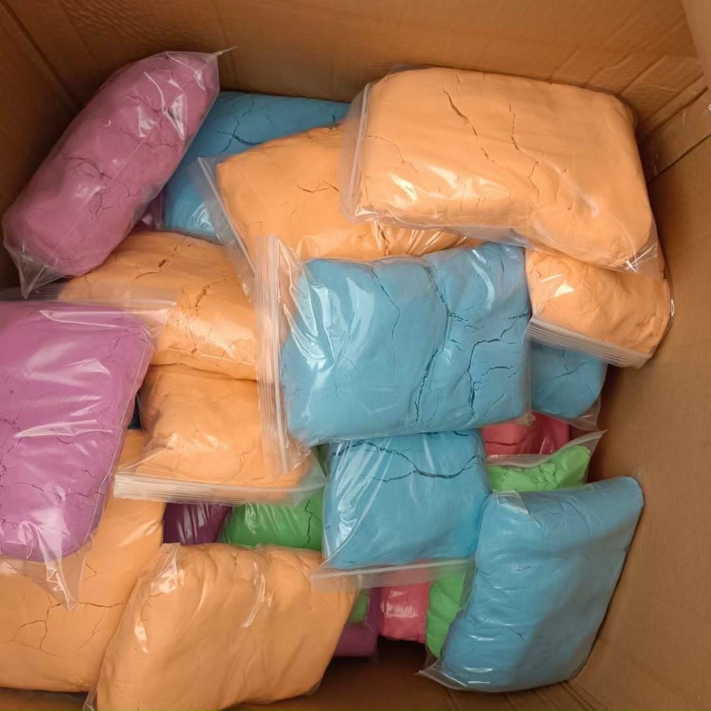 Cát dẻo tạo hình (Cát động lực) 1 gói = 1kg ( xanh lá, đỏ, vàng nhạt , xanh biển, trắng, cam nhạt, xám, vàng đậm, đỏ đô, xanh dương, tím )