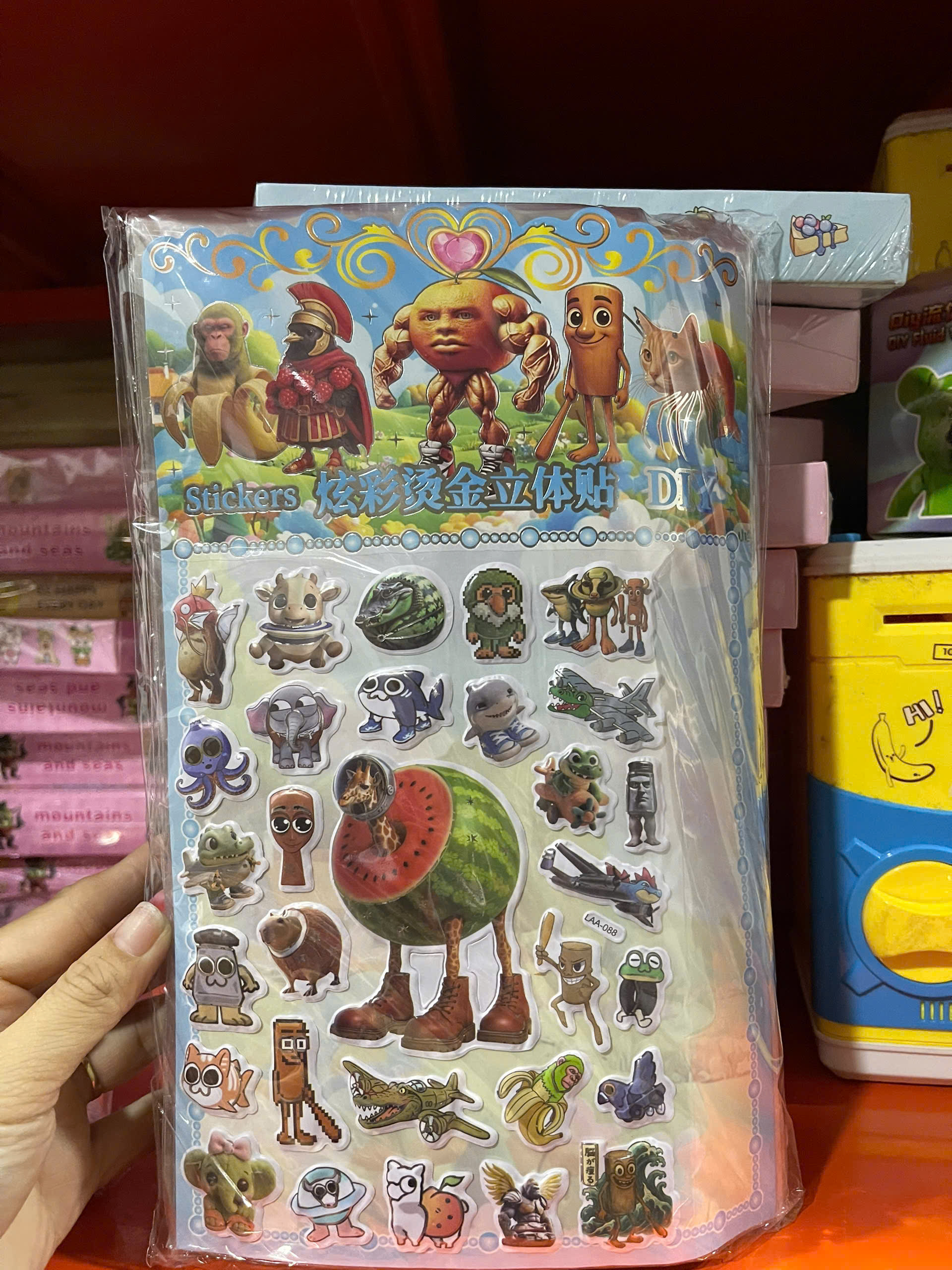 Hình dán (Sticker) - LAA - xanh (1T*300B*10V)